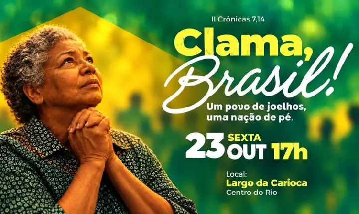 Evangélicos e católicos se unem em clamor pelo Brasil no Largo da Carioca