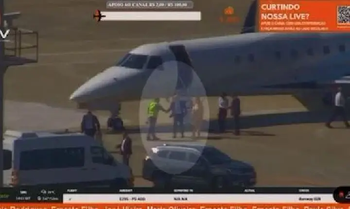 Vídeo mostra Moraes e mulher desembarcando de jato ligado a Vorcaro