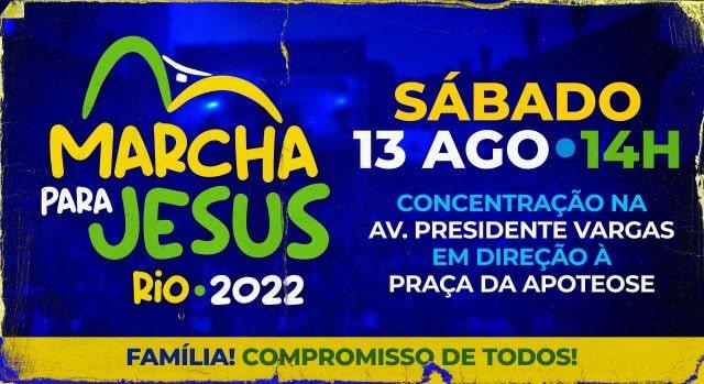 Marcha Para Jesus no Rio de Janeiro está marcada para este sábado (13)