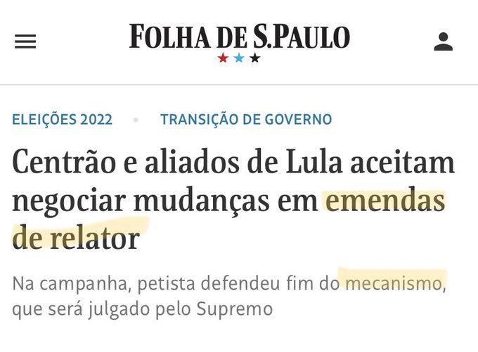 Imprensa passa a chamar “orçamento secreto” de “emendas de relator”