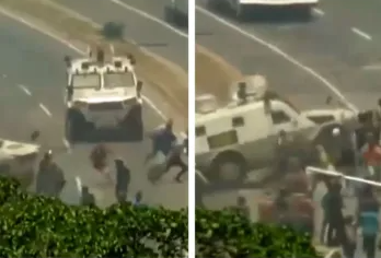 Em 2019, blindado da Guarda Nacional atropelou manifestantes que protestavam contra ditadura de Maduro
