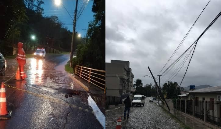 Ciclone no Sul do país derruba árvores, provoca inundações e deslizamentos e mata uma pessoa