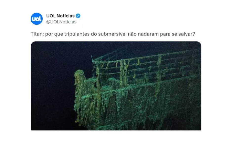 ‘Por que tripulantes do submarino não nadaram para se salvar?’: reportagem viraliza