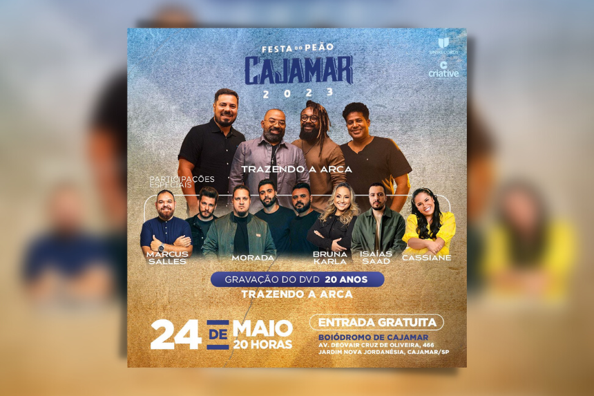 Trazendo a Arca convida para a gravação do DVD “20 Anos de Adoração”, em Cajamar (SP)