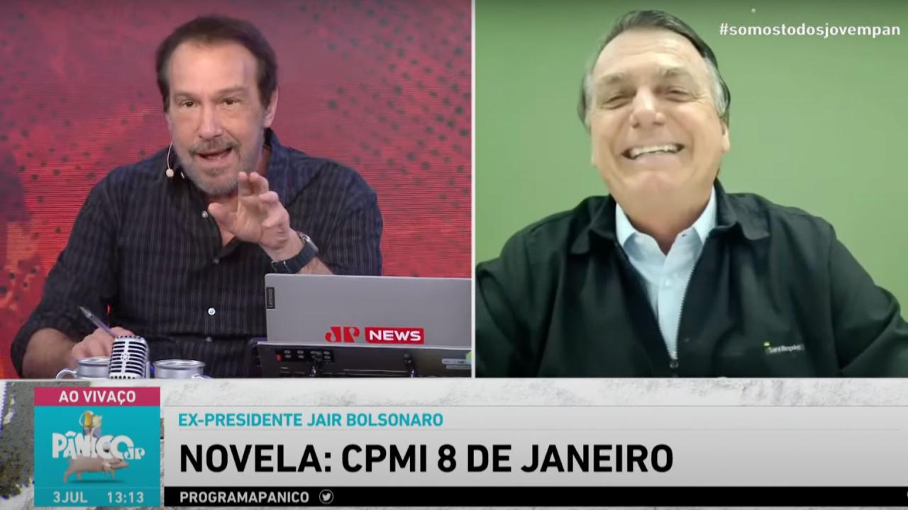 Com Bolsonaro ao vivo, Jovem Pan bate recorde de audiência e vence GloboNews