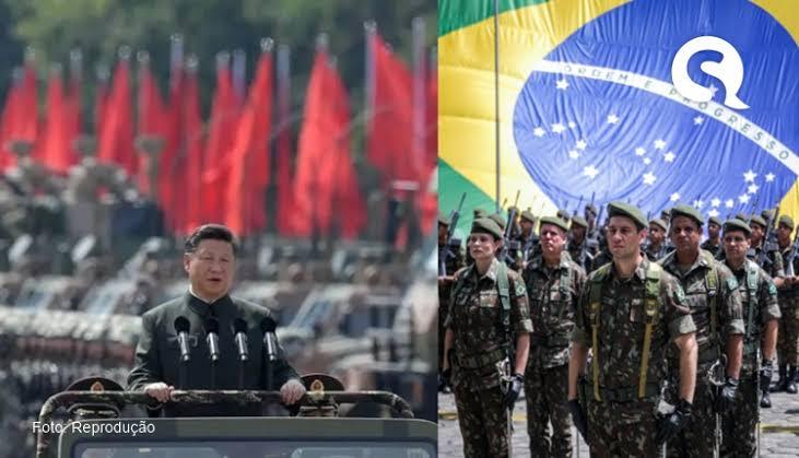 Sites gigantes da China focam no Exército Brasileiro e falam em retaliações dos EUA contra moeda unificada criada por Lula