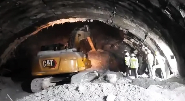 Desabamento de túnel no Himalaia deixa 40 trabalhadores presos