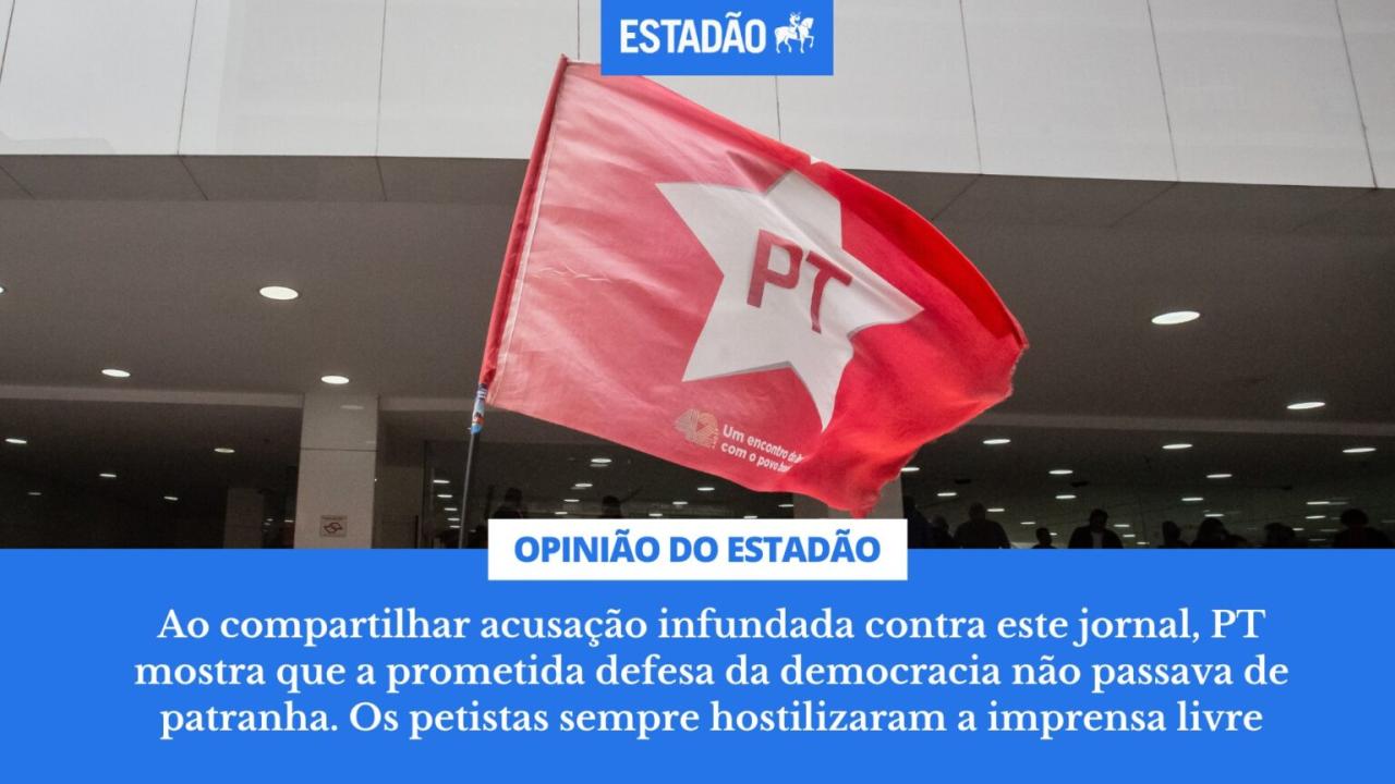 Em editorial, Estadão diz que a ‘democracia do PT’ é com “aspas”