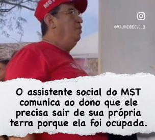 MST invade terra e dá poucas horas para moradores se retirarem