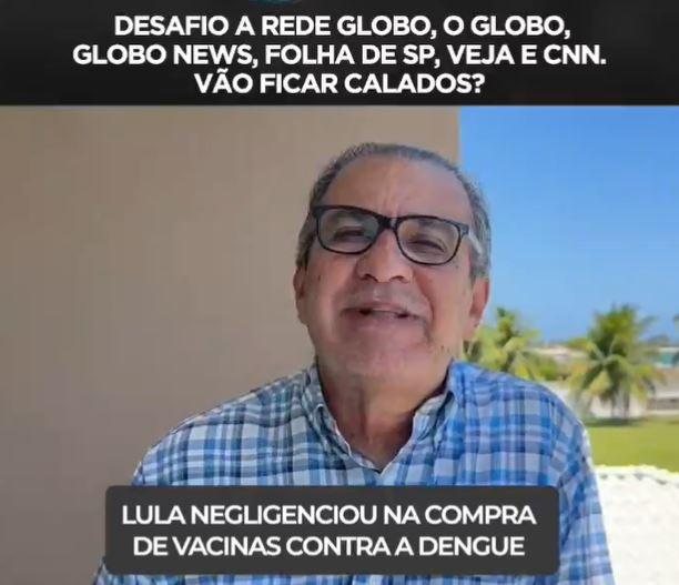 Pastor Malafaia cobra imprensa sobre “negligência” de Lula em compra de vacinas da dengue