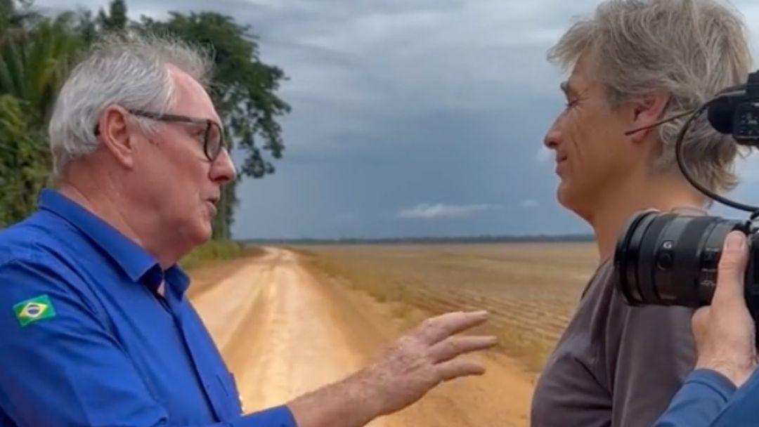Repórter francês passa vergonha com a resposta de um produtor rural brasileiro sobre situação da Amazônia