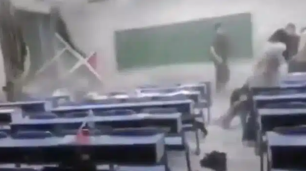 Impressionante: ventos fortes na China arremessam pessoas de janelas