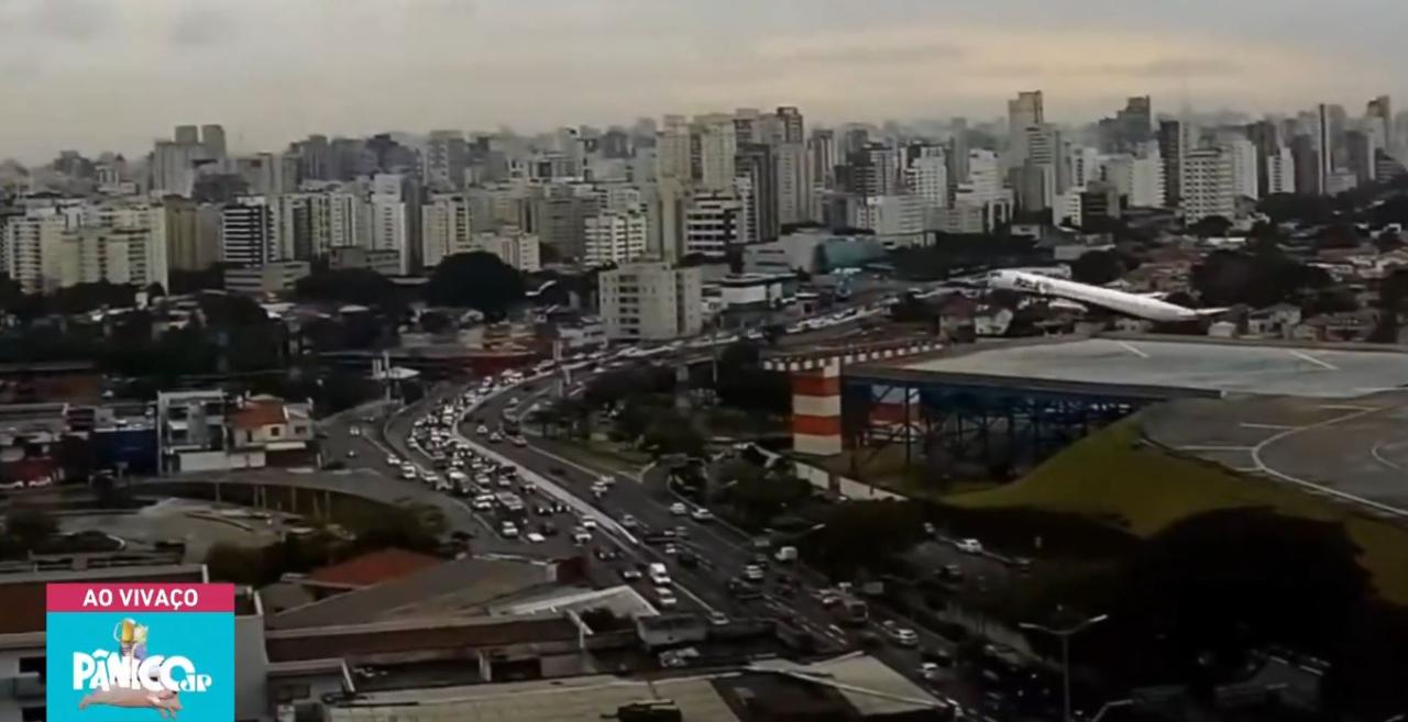 Avião da Azul decola ‘aos 45 do 2º tempo’ na pista do Aeroporto de Congonhas